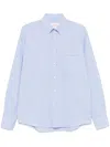 Valentino Camicia Maniche Lunghe Vlogo Signature Shirts Light Blue In Blue