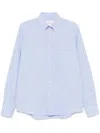 Valentino Camicia Maniche Lunghe Vlogo Signature Shirts Light Blue In Blue