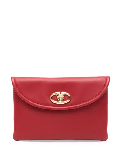 Valentino Garavani Vlogo Signature Makeup Bag In Red