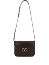 Valentino 9t05 Calf Leather Messenger Bag In Brown