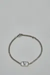 Valentino Vlogo Signature Metal Bracelet In Silver