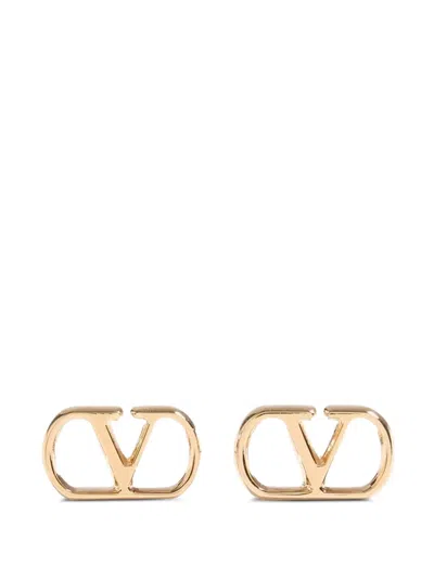 Valentino Garavani Vlogo Signature Metal Stud Earrings In Gold