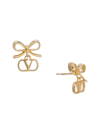 Valentino Garavani Valentino Vlogo Signature Metal Earrings In Green