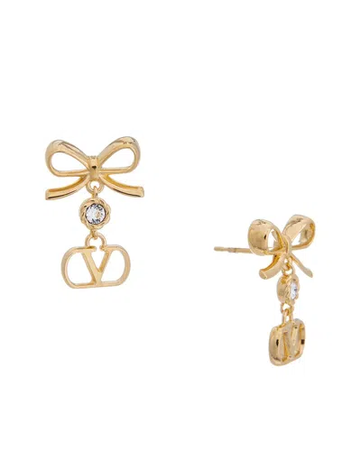 Valentino Garavani Valentino Vlogo Signature Metal Earrings In Gold