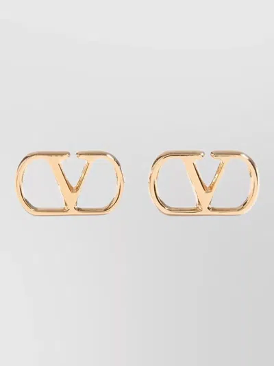 Valentino Garavani Vlogo Signature Metal Stud Earrings Small In Pink