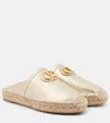 Valentino Garavani Vlogo Signature Metallic Leather Espadrilles In Gold
