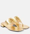 Valentino Sandalen Vlogo Signature Aus Metallic-leder In Gold