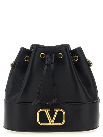 Valentino Garavani Vlogo Signature Mini Bucket Bag Crossbody Bags Black