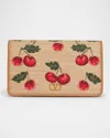 Valentino Embroidered Raffia Mini Vlogo Signature Shoulder Bag In Naturale Multi
