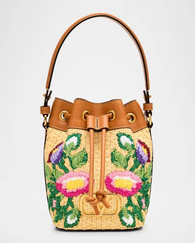 VALENTINO GARAVANI VLOGO SIGNATURE MINI DRAWSTRING FLOWER BUCKET BAG