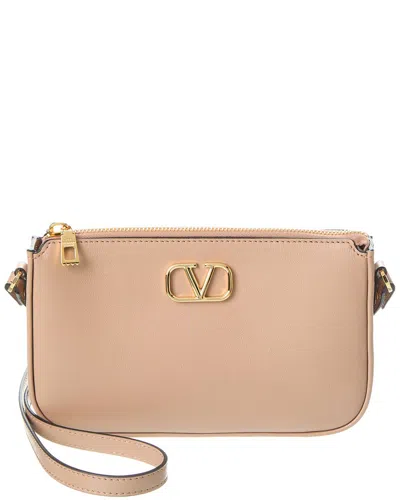 Valentino Garavani Valentino Vlogo Signature Mini Leather Crossbody In Pink