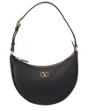 Valentino Black Vlogo Signature Mini Hobo Bag In Black