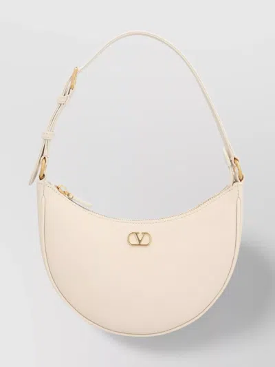 Valentino Garavani Vlogo Signature Mini Leather Hobo Bag In Neutrals
