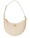 Valentino Vlogo Signature Mini Leather Hobo Bag In White
