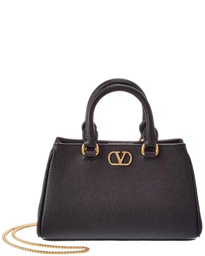 Valentino Garavani Valentino Vlogo Signature Mini Leather Satchel In Blue