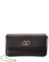 Valentino Vlogo Signature Mini Leather Shoulder Bag In Black