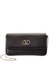 Valentino Vlogo Signature Mini Leather Shoulder Bag In Black