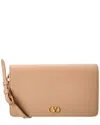 Valentino Womens Rose Sand Vlogo Signature Leather Mini Shoulder Bag In Brown