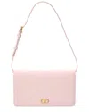 Valentino Garavani Leather Logo Shoulder Bag With Gold Hardware In Multicolor