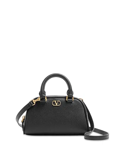 Valentino Garavani Valentino Vlogo Signature Mini Top Handle Bowling Bag In Black