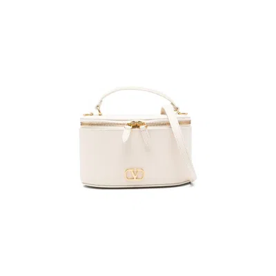 Valentino Garavani Valentino Vlogo Signature Mini Vanity Bag In White