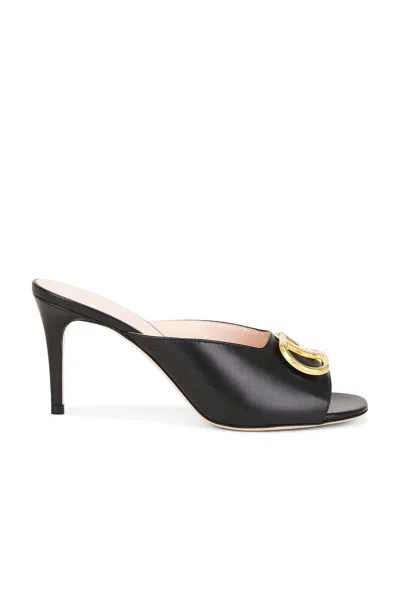Valentino Garavani Elegant Calf Leather Flat Shoes For Women In Black