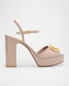 Valentino Vlogo Signature Nappa Leather Platform Sandals