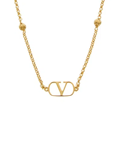 Valentino Garavani Valentino Vlogo Signature Necklace In Gold