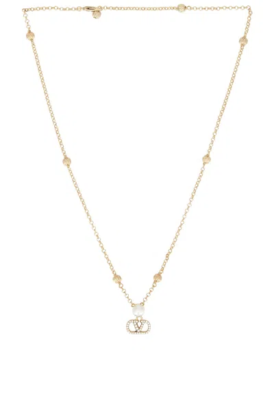 Valentino Garavani Vlogo Signature Necklace In Gold