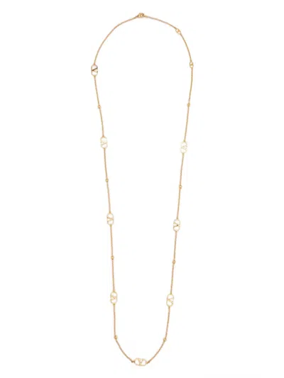 Valentino Garavani Vlogo Signature Necklace In Gold
