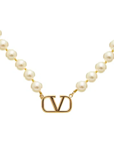 Valentino Garavani Valentino Vlogo Signature Necklace In Gold