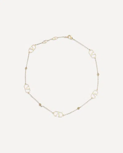 Valentino Garavani Vlogo Signature Necklace In Gold