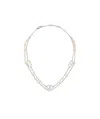 Valentino Garavani Vlogo Signature Necklace With Swarowski Pearls In Metallic