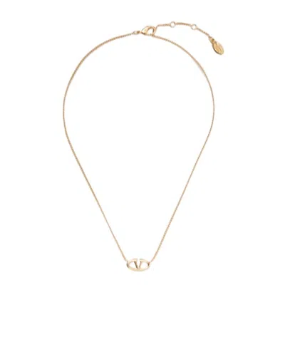 Valentino Garavani Vlogo Signature Necklace In Yellow