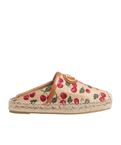 VALENTINO GARAVANI VALENTINO CHERRY PRINT SLIP-ON MULE