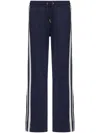 Valentino Vlogo Signature-patch Track Pants In Blue