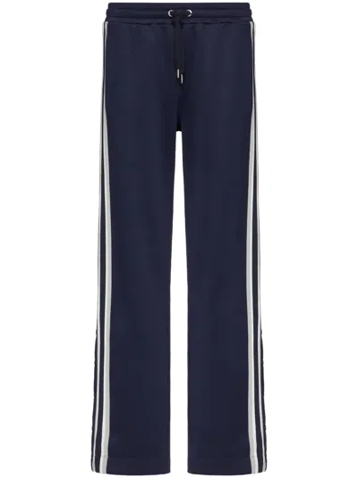 Valentino Vlogo Signature-patch Track Pants In Navy