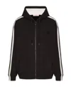 Valentino Vlogo Signature Patch Zip-up Hoodie In Black
