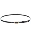 Valentino Adjustable Oval Buckle Leather Belt In Black