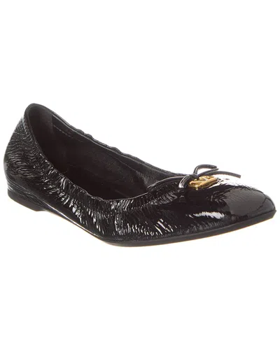Valentino Garavani Vlogo Signature Patent Flat In Black