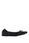 Valentino Vlogo Signature Ruched Slip-on Ballerina In Black