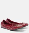Valentino Ballerinas Vlogo Signature Aus Lackleder In Rot