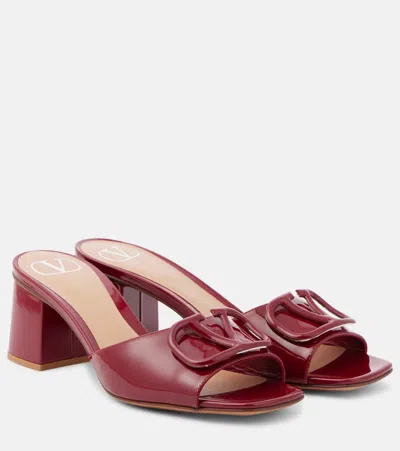 VALENTINO GARAVANI VLOGO SIGNATURE PATENT LEATHER MULES