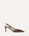 Valentino Scarpe Con Tacco Vlogo Signature In Pelle Marrone  Donna In Brown