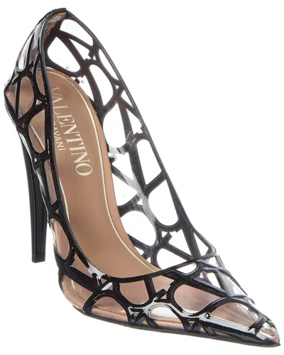 Valentino Garavani Valentino Vlogo Signature Patent Pump In Black