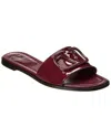 Valentino Maroon Leather Sandals