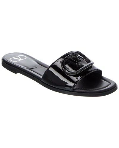 Valentino Garavani Valentino Vlogo Signature Patent Sandal In Black