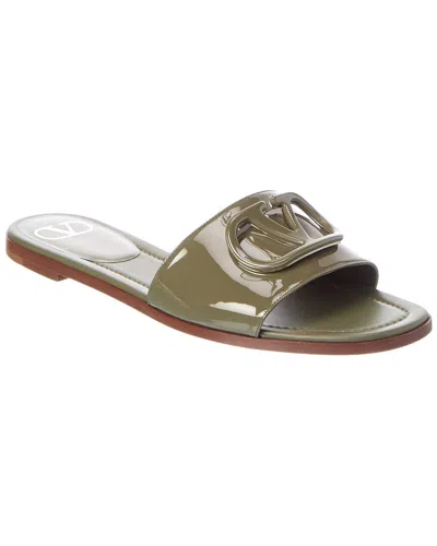 Valentino Garavani Valentino Vlogo Signature Patent Sandal In Green