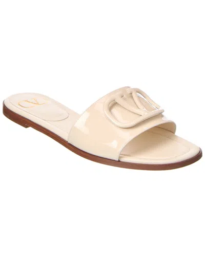 Valentino Garavani Valentino Vlogo Signature Patent Sandal In White