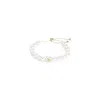 Valentino Pearl Bracelet With Adjustable Closure And Signature Detail In White